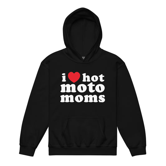Vlog Epicness I Heart Hot Moto Moms YOUTH Hoodie